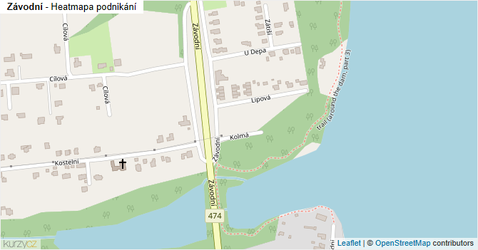Závodní - mapa podnikání