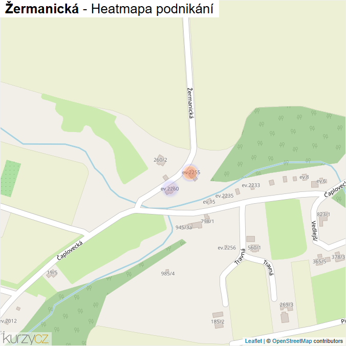 Mapa Žermanická - Firmy v ulici.