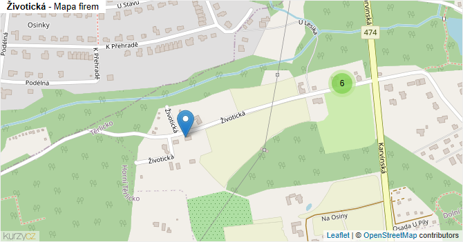Životická - mapa firem