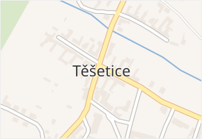 Těšetice v obci Těšetice - mapa části obce