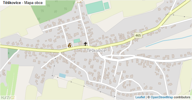 Těškovice - mapa obce