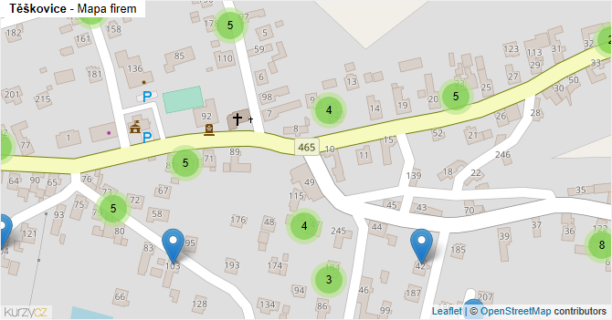Těškovice - mapa firem