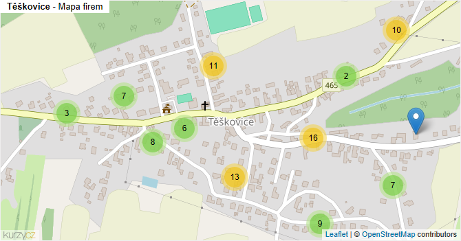 Těškovice - mapa firem