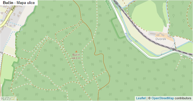 Bučín - mapa ulice