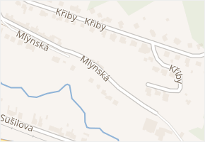 Mlýnská v obci Tetčice - mapa ulice