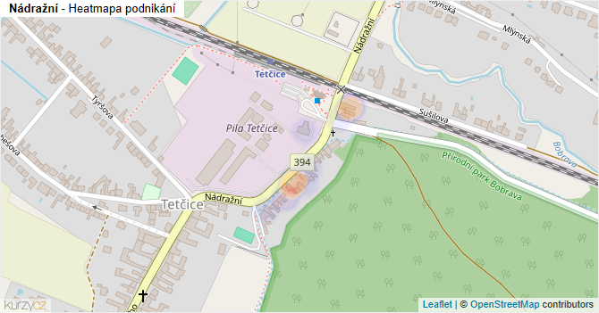 Nádražní - mapa podnikání