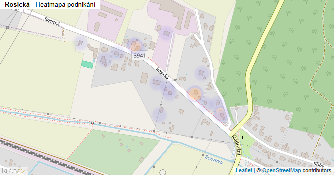 Rosická - mapa podnikání