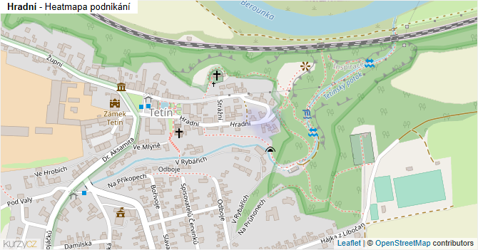 Hradní - mapa podnikání