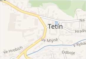 nám. 9. května v obci Tetín - mapa ulice