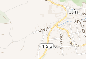 Pod Valy v obci Tetín - mapa ulice