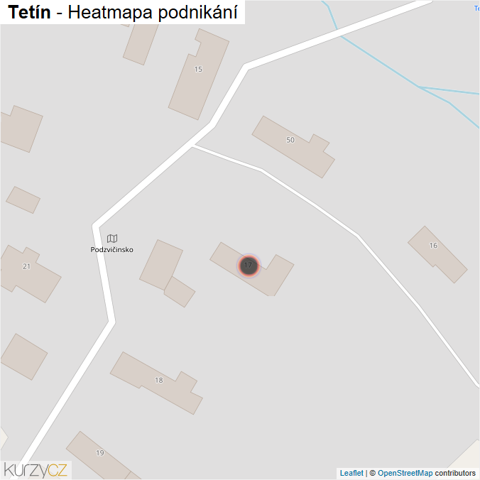 Mapa Tetín - Firmy v obci.