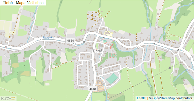 Tichá - mapa části obce