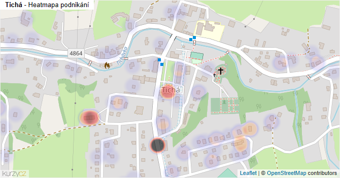 Tichá - mapa podnikání