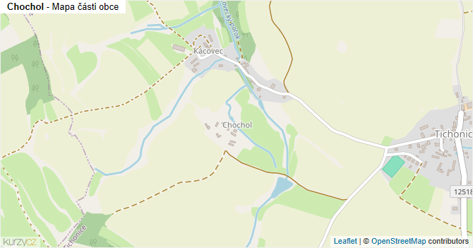 Chochol - mapa části obce