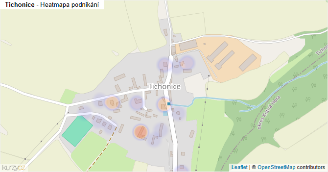 Tichonice - mapa podnikání