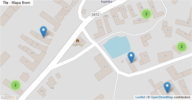 Tis - mapa firem