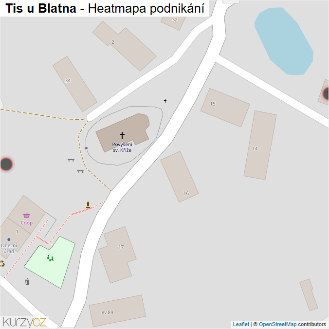 Mapa Tis u Blatna - Firmy v obci.