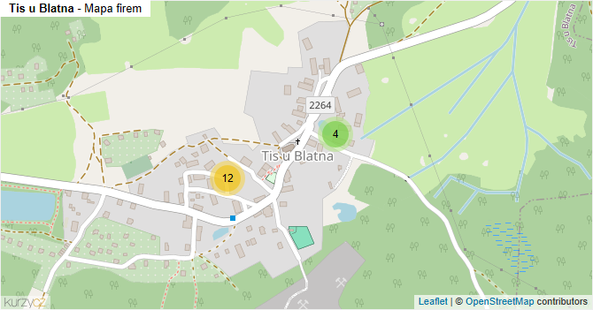 Tis u Blatna - mapa firem