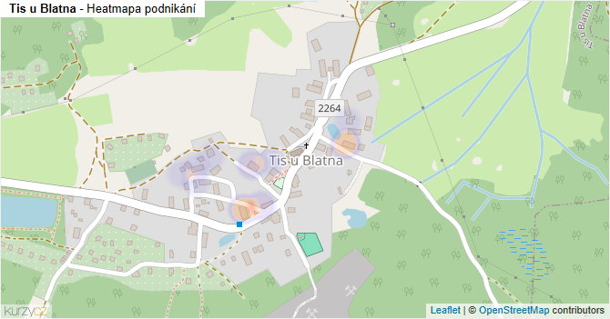 Tis u Blatna - mapa podnikání