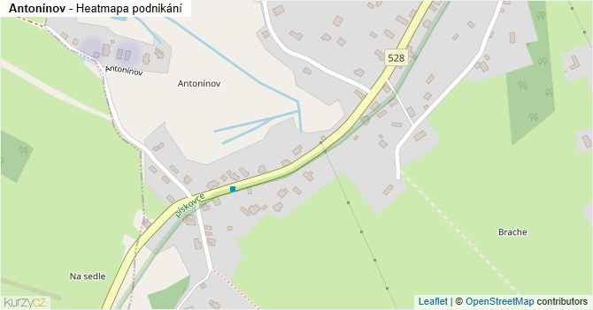 Antonínov - mapa podnikání