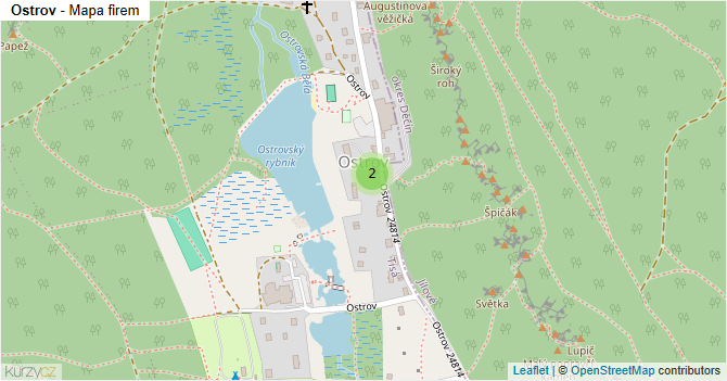 Ostrov - mapa firem