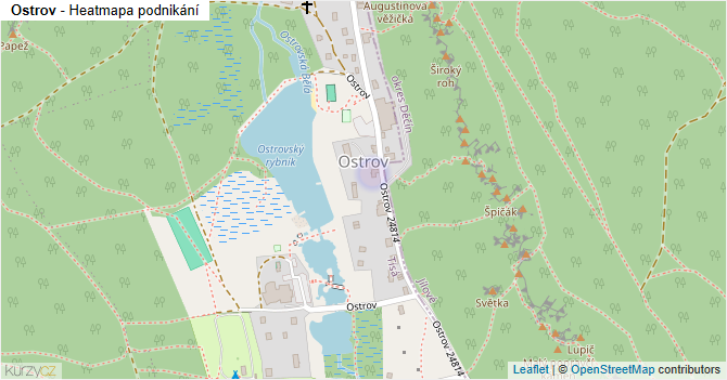 Ostrov - mapa podnikání