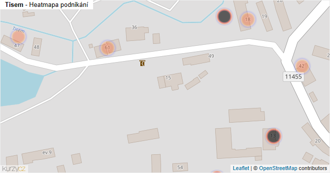 Tisem - mapa podnikání