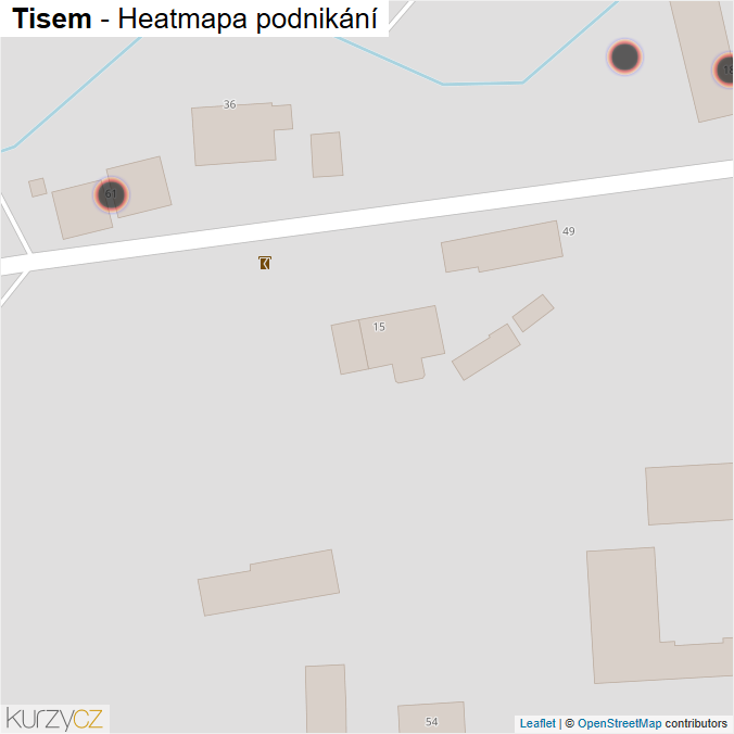 Mapa Tisem - Firmy v obci.