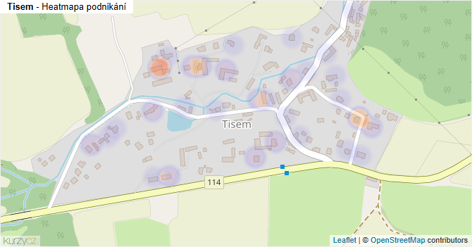 Tisem - mapa podnikání