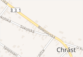 Boleslavská v obci Tišice - mapa ulice