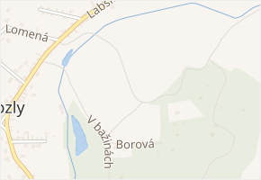 Borová v obci Tišice - mapa ulice
