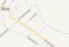Duhová v obci Tišice - mapa ulice