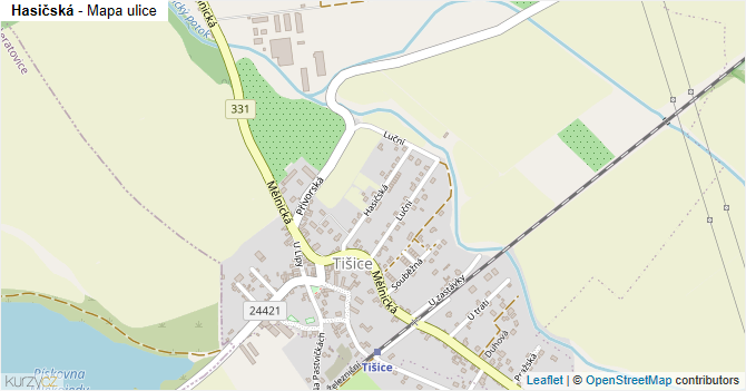 Hasičská - mapa ulice