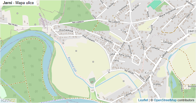 Jarní - mapa ulice