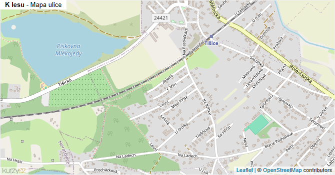 K lesu - mapa ulice