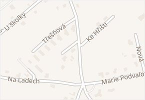 Ke křížku v obci Tišice - mapa ulice