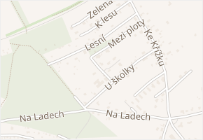 Kolmá v obci Tišice - mapa ulice