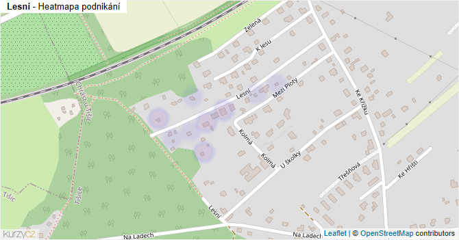Lesní - mapa podnikání