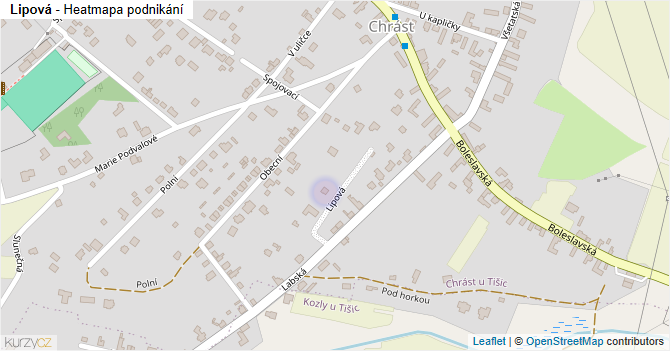 Lipová - mapa podnikání
