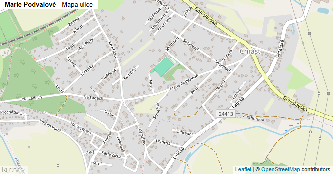 Marie Podvalové - mapa ulice