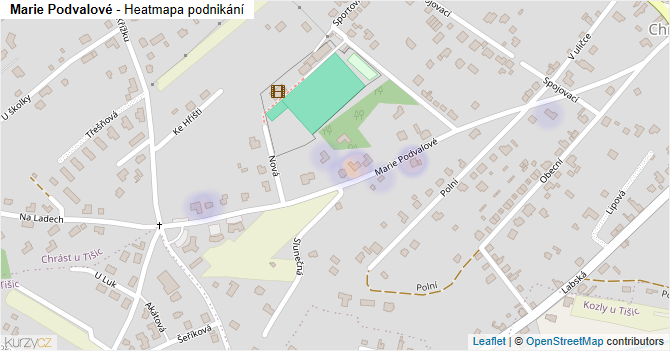 Marie Podvalové - mapa podnikání