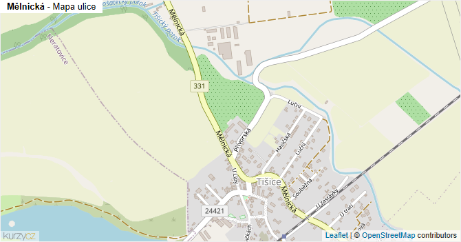 Mělnická - mapa ulice