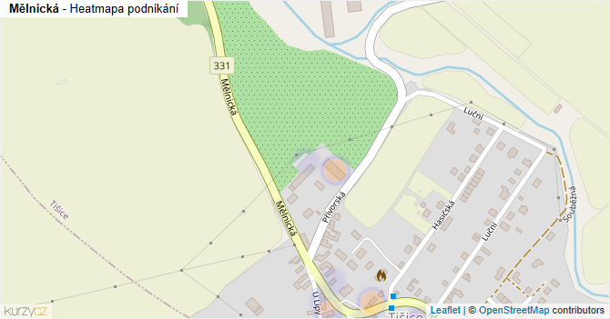 Mělnická - mapa podnikání