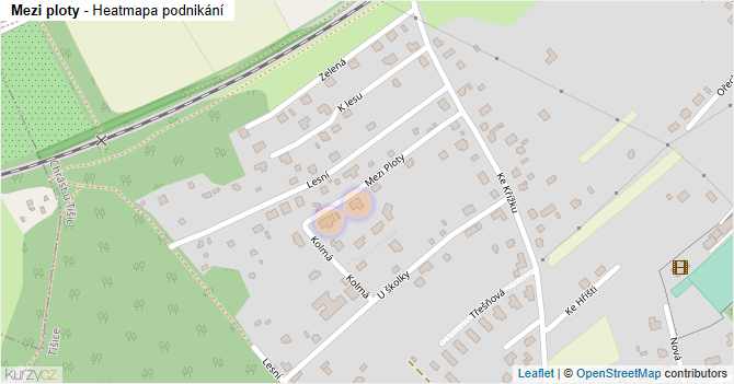 Mezi ploty - mapa podnikání