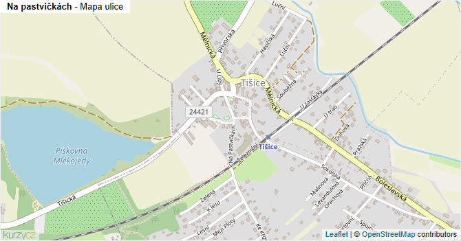 Na pastvičkách - mapa ulice