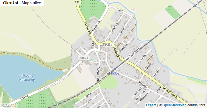 Okružní - mapa ulice