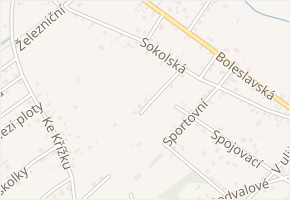 Ořechová v obci Tišice - mapa ulice