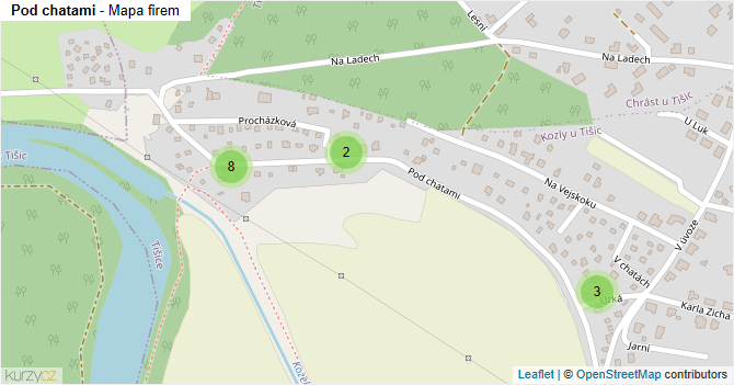 Pod chatami - mapa firem