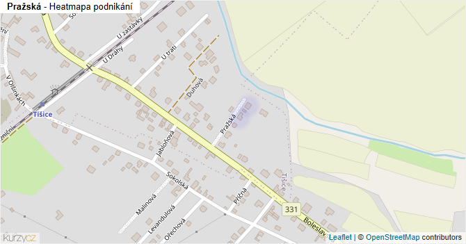 Pražská - mapa podnikání