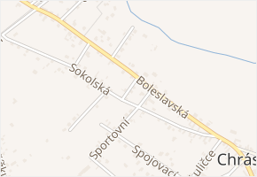 Příčná v obci Tišice - mapa ulice